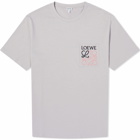Loewe Men's Anagram Pocket T-Shirt in Medium Grey