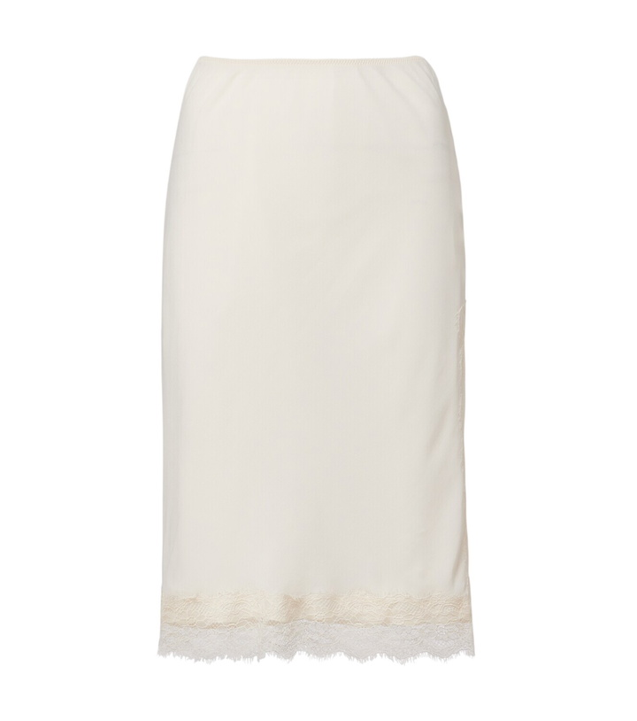 Photo: Róhe Lace-trimmed satin slip skirt