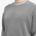 BEAMS Men's Double Heavy Waffle Sweatshirt in Grey