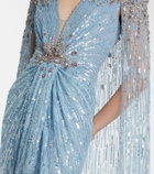 Jenny Packham Symphony embellished caped gown