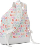 Balmain Kids Multicolor Logo Backpack