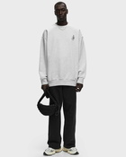 Jw Anderson Anchor Embroidery Back Print Sweatshirt Grey - Mens - Sweatshirts