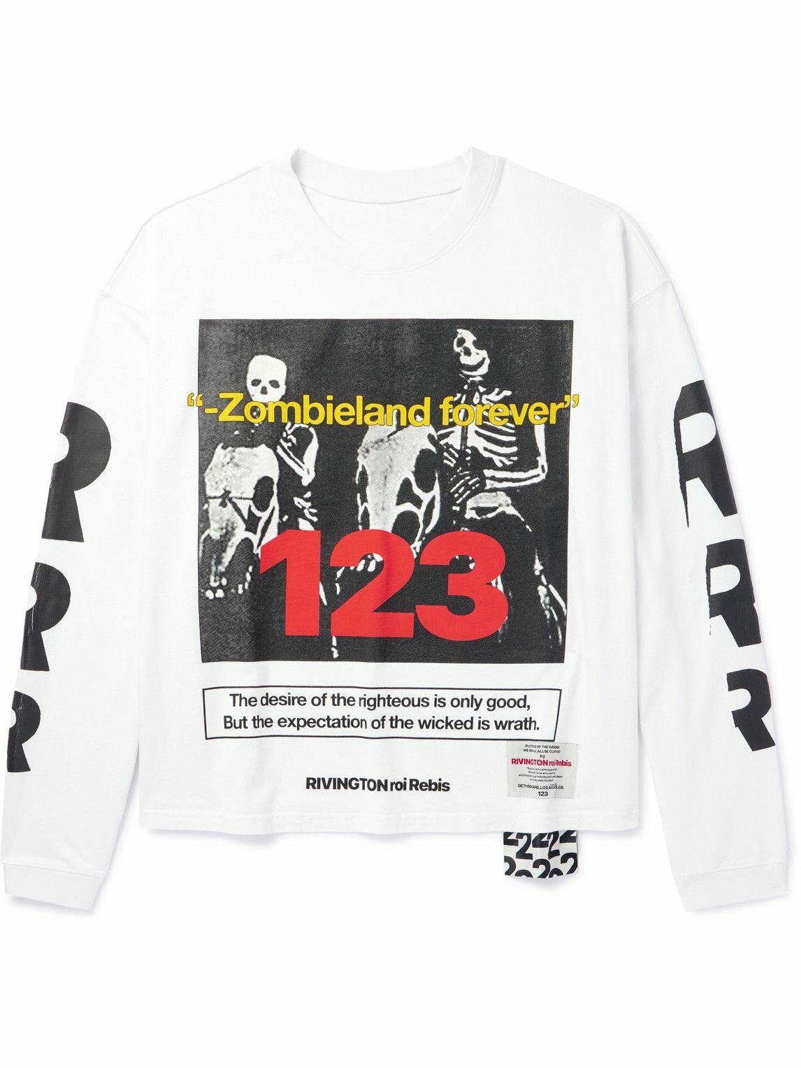 Photo: RRR123 - Zombieland Forever Logo-Print Cotton-Jersey T-Shirt - White