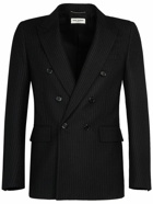 SAINT LAURENT - Double Breast Wool Blend Jacket