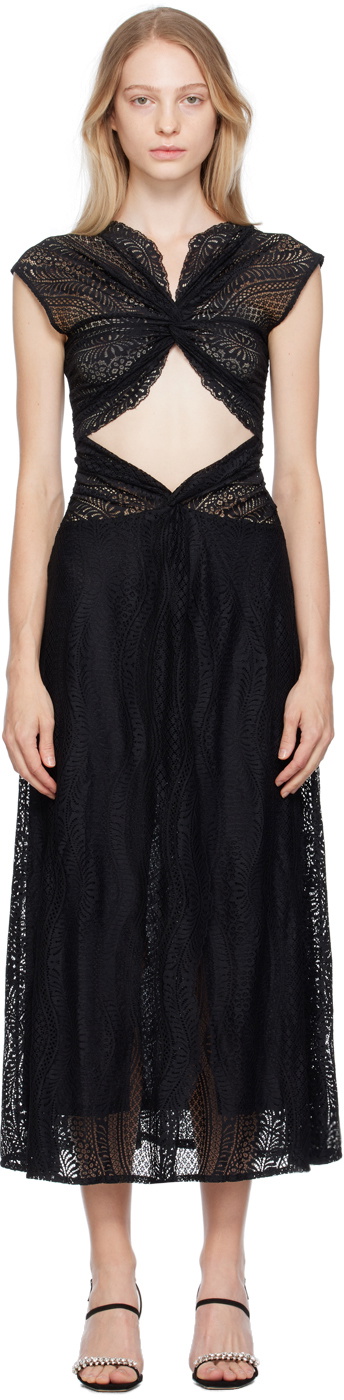 Beaufille Black Sassen Midi Dress