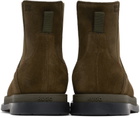 Hugo Khaki Suede Chelsea Boots