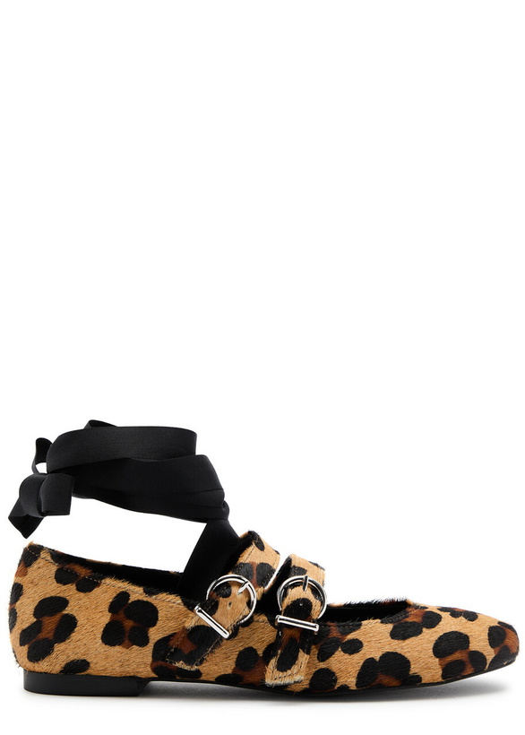 Photo: Alohas Thekla Leopard-print Calf-hair Ballet Flats