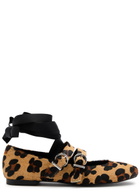 Alohas Thekla Leopard-print Calf-hair Ballet Flats