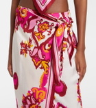 Poupette St Barth Dana printed wrap skirt