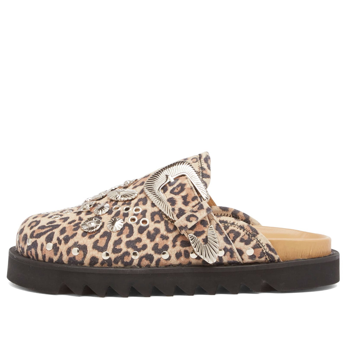 Toga Pulla Women's TOGA Suede Mule in Leopard Print Toga Pulla