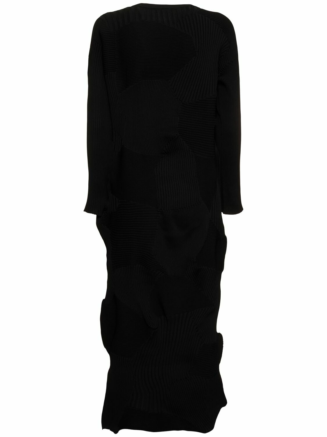 ISSEY MIYAKE Kone Kone Pleated Long Sleeve Midi Dress Issey