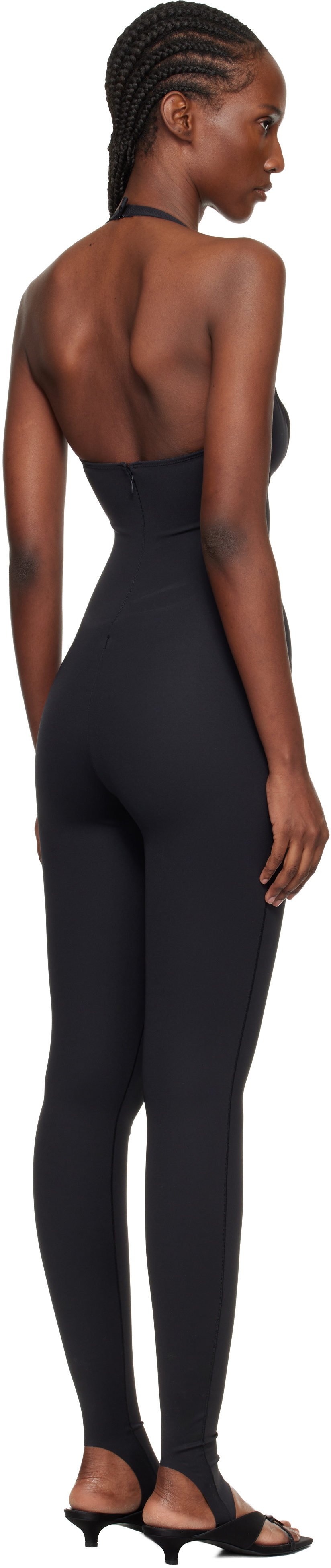 SKIMS Black SKIMS Body Halter Stirrup Unitard