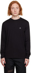 Marine Serre Black Embroidered Long Sleeve T-Shirt