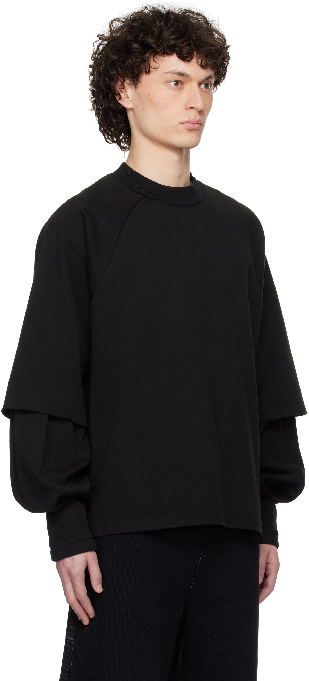 Seventh Black Raglan Layered T-shirt Seventh
