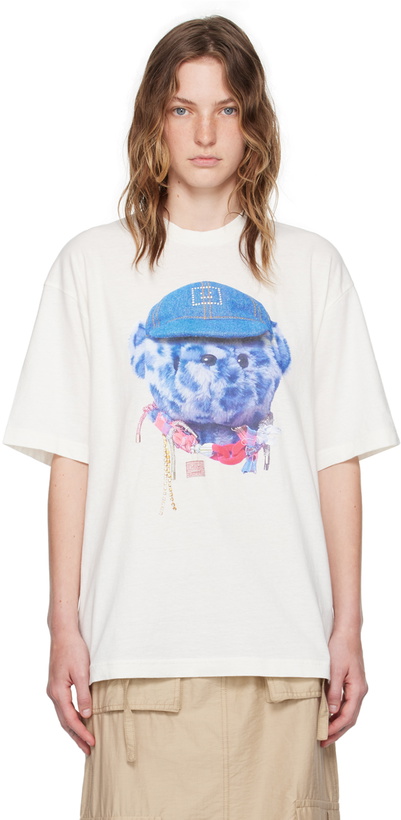 Photo: Acne Studios White Printed T-Shirt