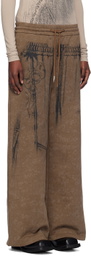 Feng Chen Wang Brown Trompe L'œil Sweatpants
