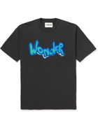 POLITE WORLDWIDE® - Wonder Embroidered Printed Cotton-Jersey T-Shirt - Black