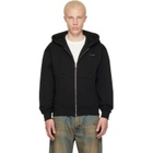 Kenzo Black Kenzo Paris 'KENZO Signature' Embroidered Zip Hoodie