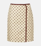 Posse Bowie linen and cotton wrap skirt