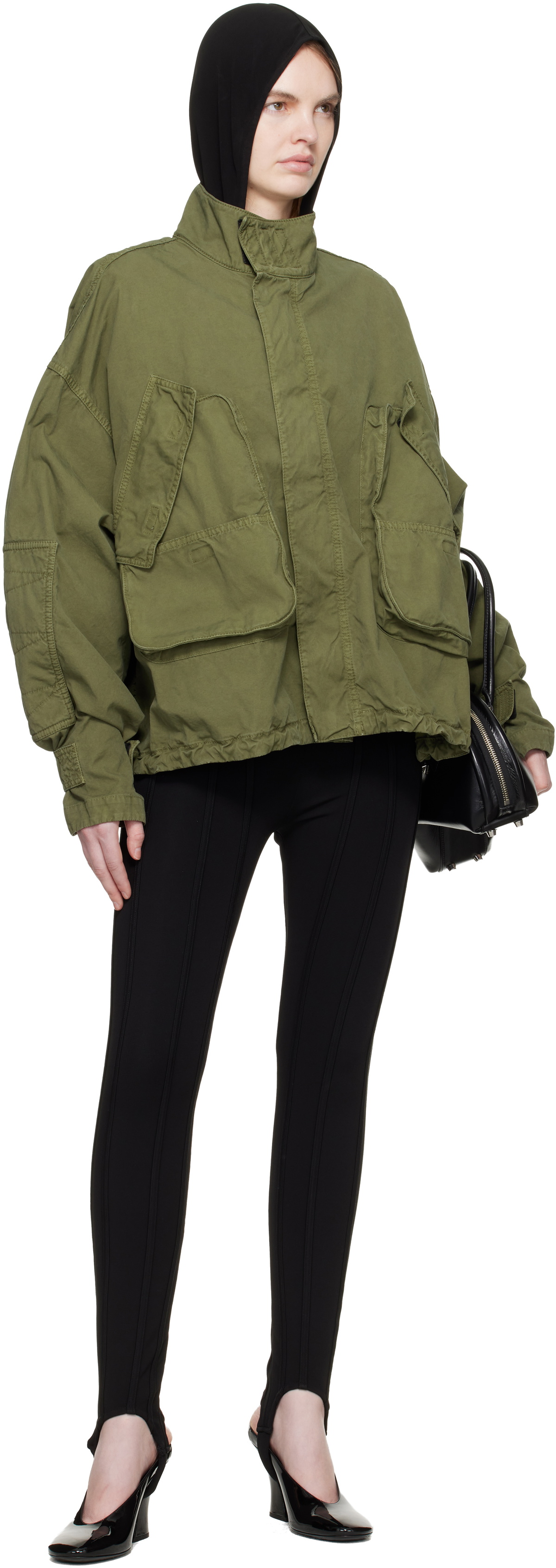 Mugler Black Jersey Milano Leggings