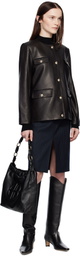 ANINE BING Navy Kora Midi Skirt