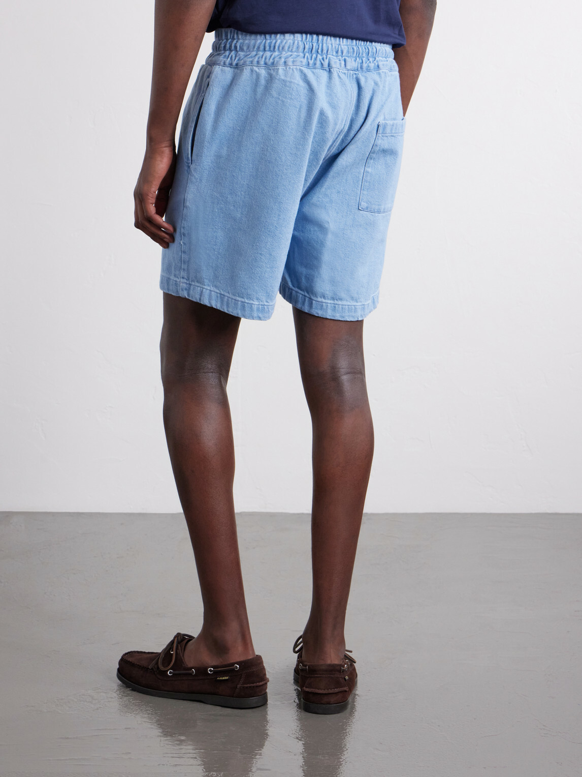 Portuguese Flannel - Straight-Leg Denim Drawstring Shorts - Blue