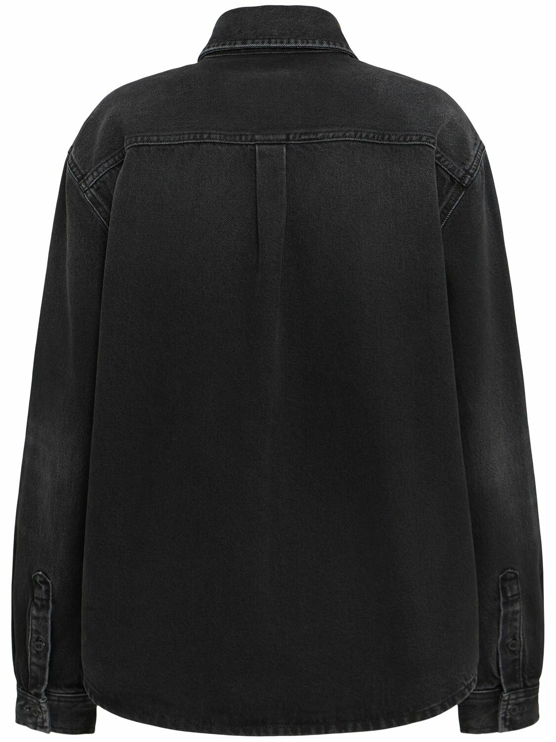 ANNAGRETA Luce Black Wash Denim Shirt