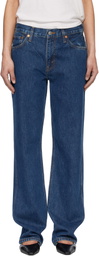 Re/Done Blue 90s Mid Rise Loose Jeans