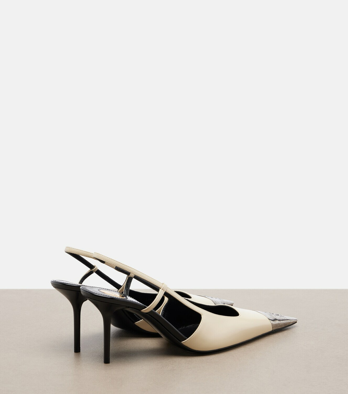 Saint Laurent Jeanne leather slingback pumps
