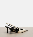 Saint Laurent Jeanne leather slingback pumps