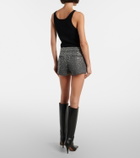 Alex Perry Low-rise crystal-embellished micro shorts