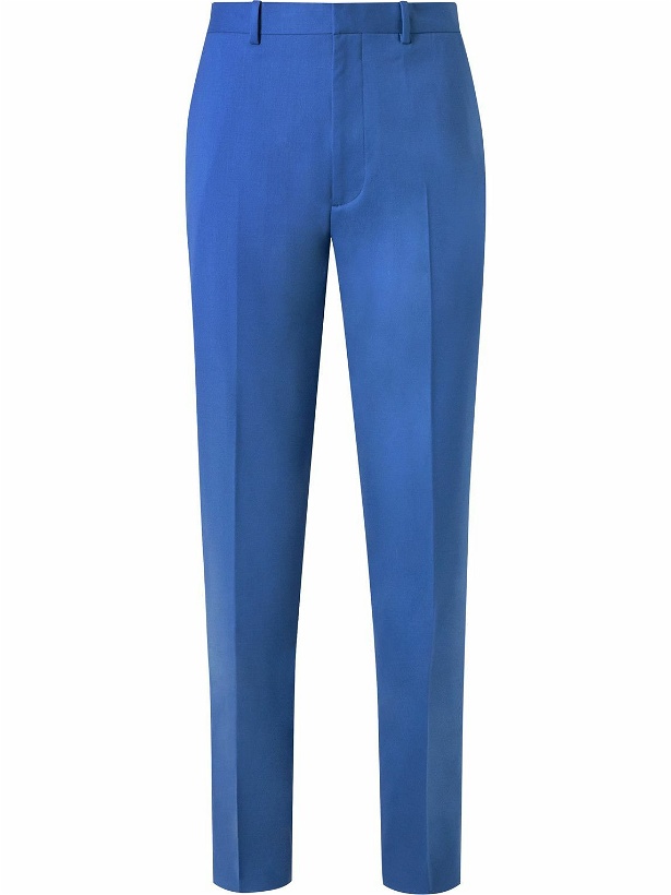 Photo: Theory - Lucas Ossendrijver Straight-Leg Stretch-Wool Suit Trousers - Blue