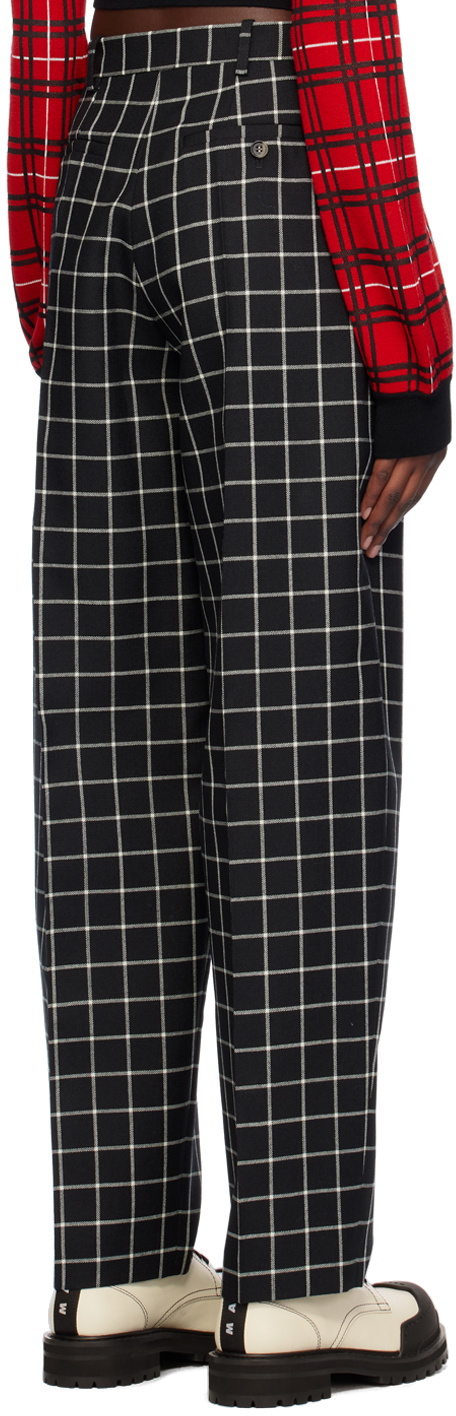2920055 Bordeaux-Black Check Trousers