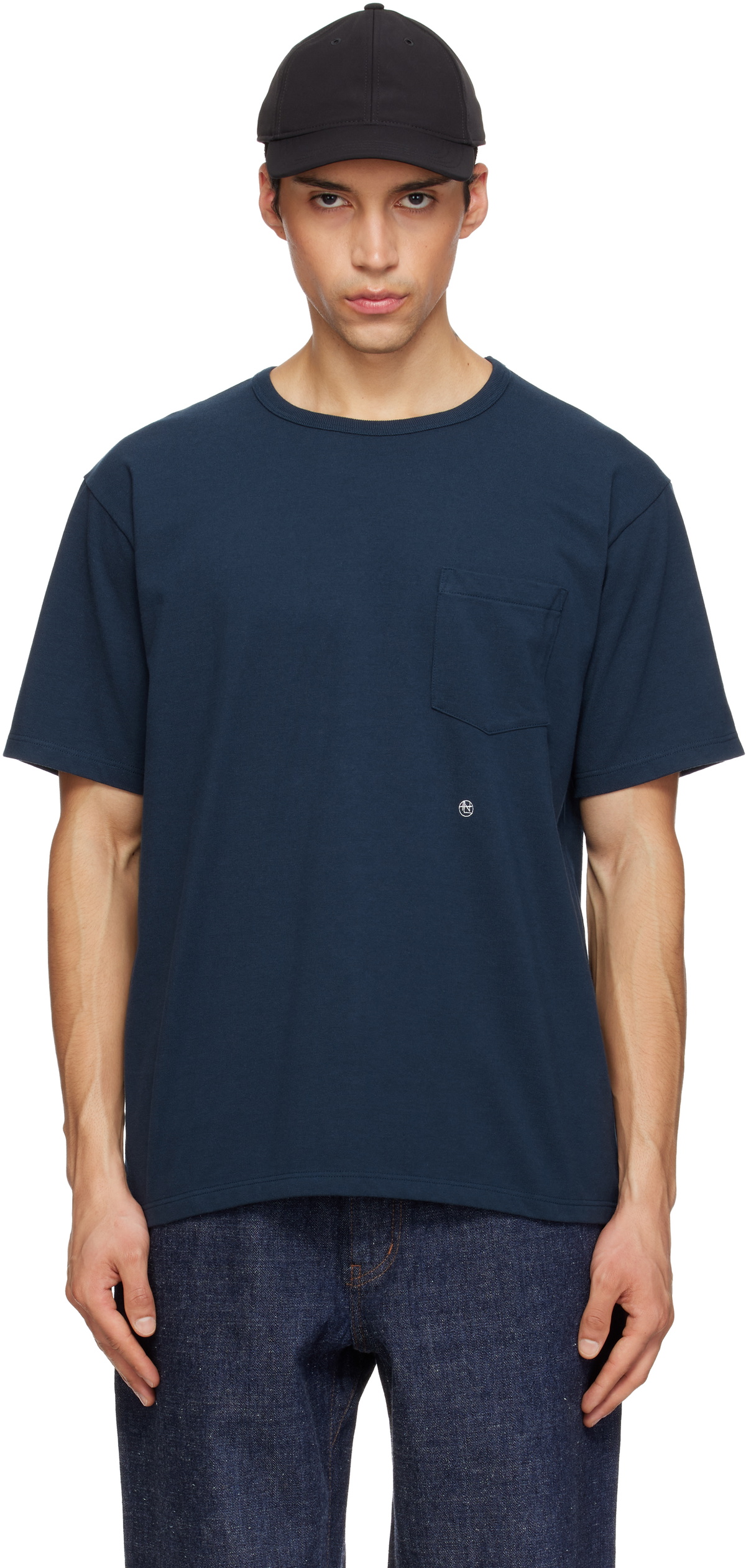 nanamica Navy COOLMAX Jersey Pocket T-shirt