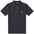C.P. Company Men's Zipped Polo Shirt in Total Eclipse