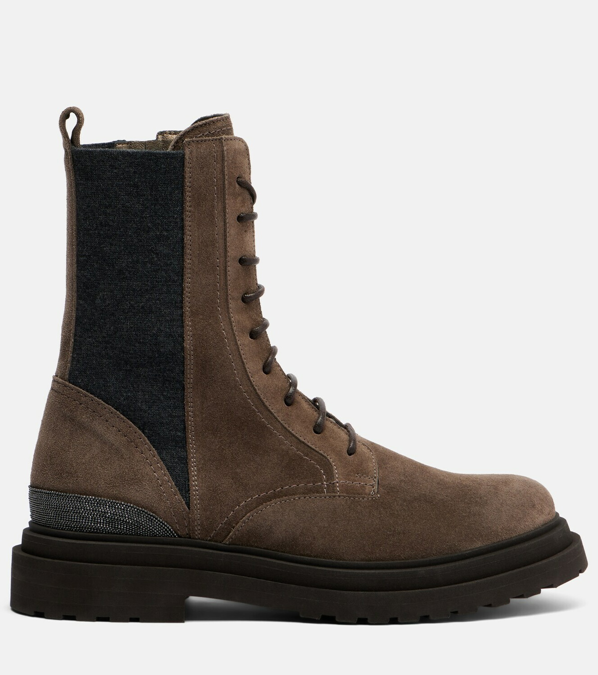 Brunello Cucinelli Monili suede lace-up boots