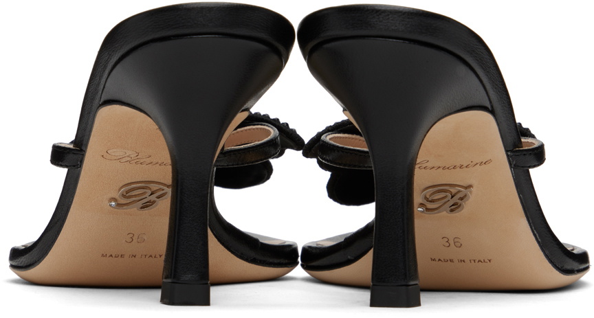 Blumarine Black Butterfly Heeled Sandals