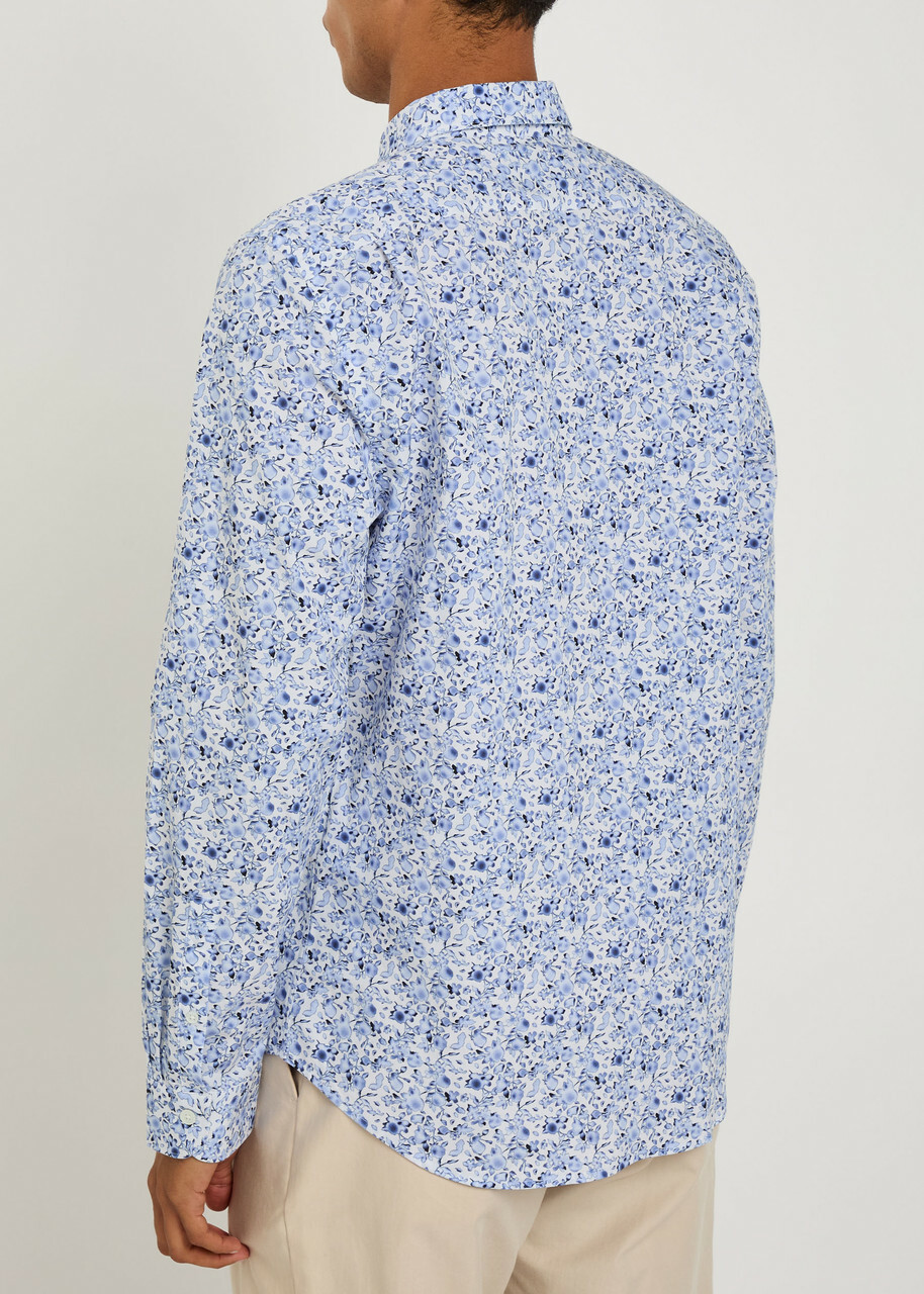 PS Paul Smith Patterned Tailored fit Stretch-cotton Shirt White