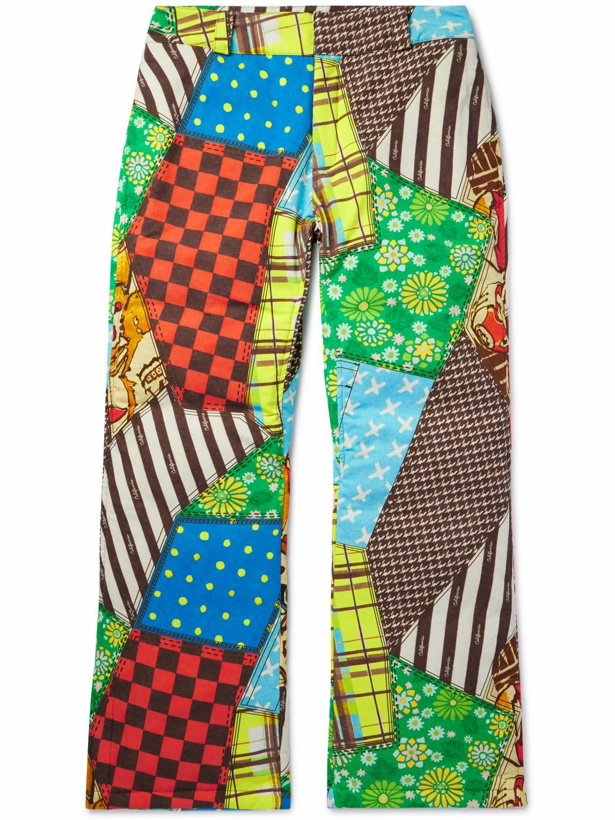 Photo: ERL - Straight-Leg Patchwork Cotton and TENCEL™ Lyocell-Blend Twill Down Trousers - Multi