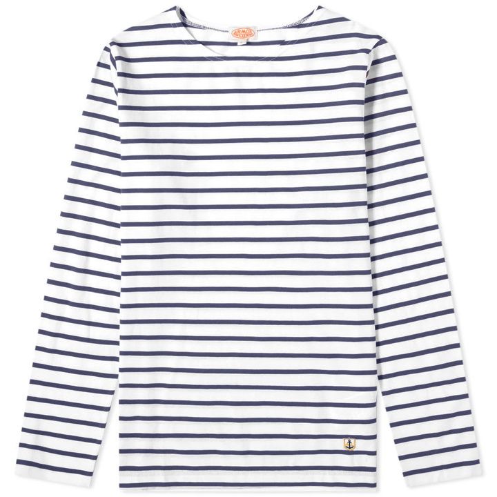 Photo: Armor-Lux Long Sleeve 73792 Mariniere Tee White & Navy