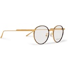 Bottega Veneta - Round-Frame Tortoiseshell Acetate and Gold-Tone Optical Glasses - Gold