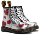 Dr. Martens Baby Silver 1460 Heart Little Kids Boots