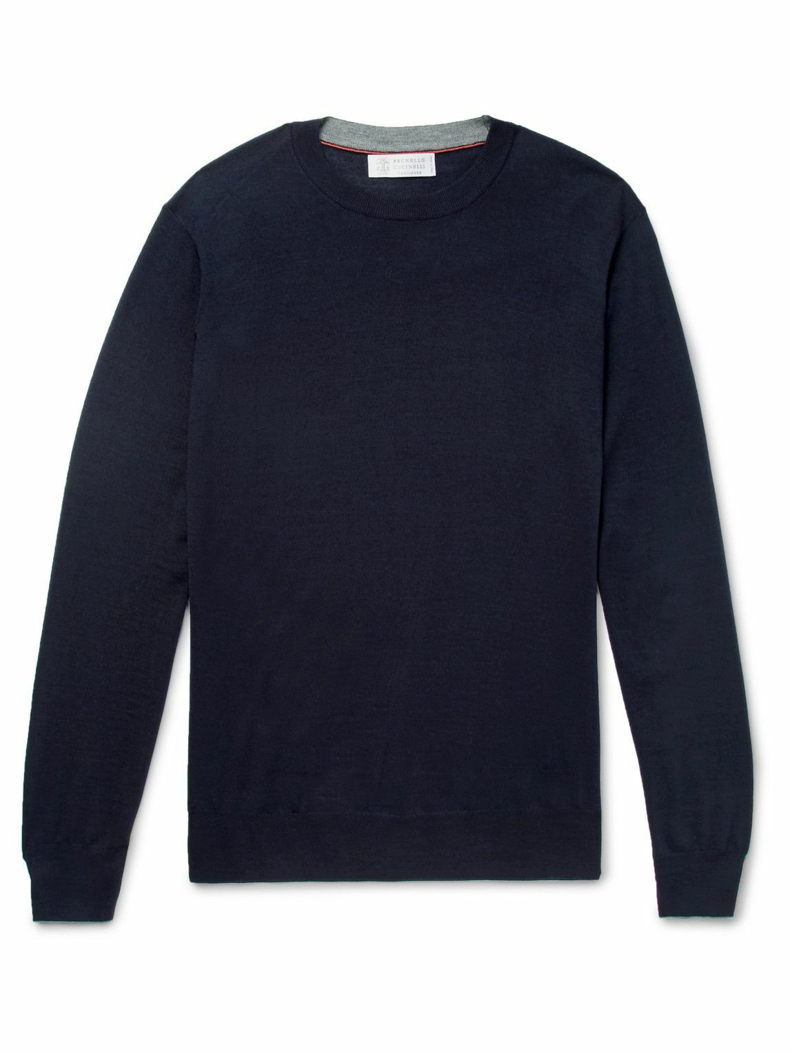 Brunello Cucinelli - Wool and Cashmere-Blend Sweater - Blue Brunello ...