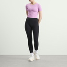 Nike Women's Zenvy Dri-Fit Short Sleeve T-Shirt in Lt Magenta/White