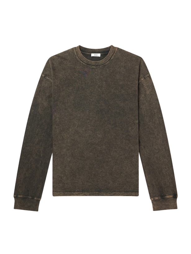 Photo: AGOLDE - Asha Cotton-Jersey T-Shirt - Brown