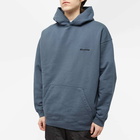 Balenciaga Men's Corporate Logo Hoody in Washed Blue/Black