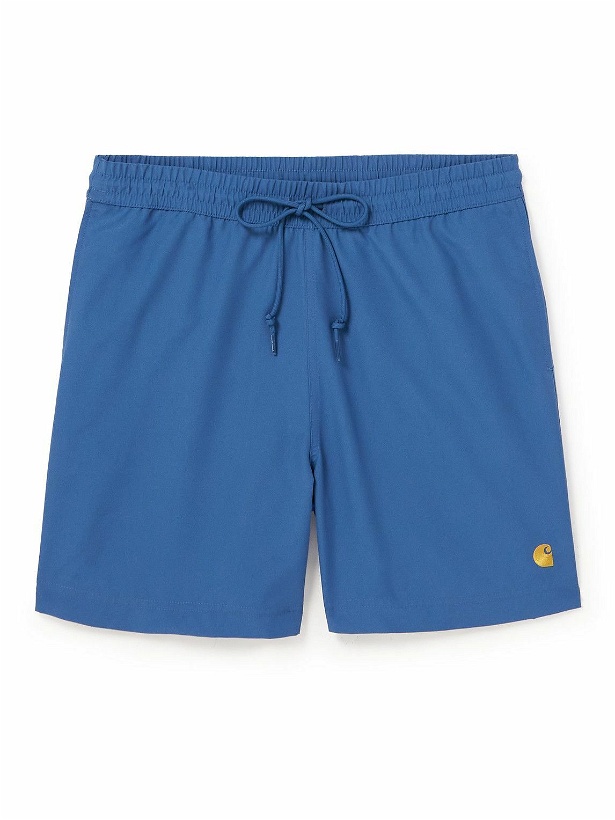 Photo: Carhartt WIP - Straight-Leg Mid-Length Swim Shorts - Blue