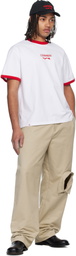 Charles Jeffrey LOVERBOY Beige Shirt Collar Chino Trousers