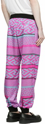 Versace Purple 'La Greca' Lounge Pants