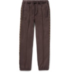 Fendi - Logo-Trimmed Cotton, Wool, Silk and Cashmere-Blend Sweatpants - Men - Brown